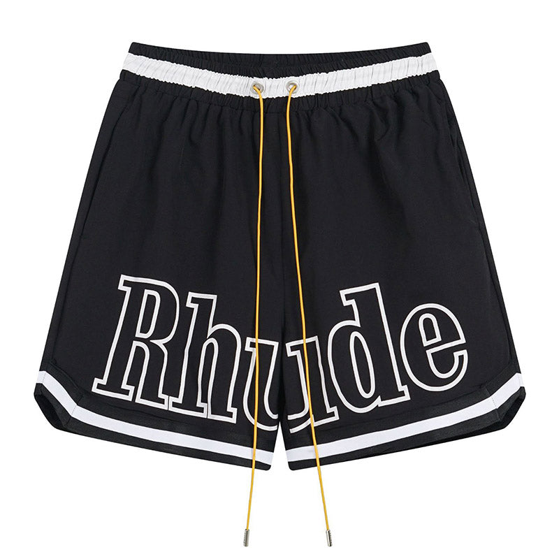 RHUDE Court Logo-Print Basketball Shorts