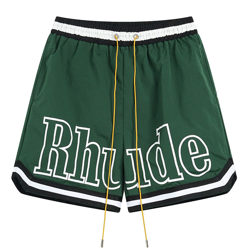 RHUDE Court Logo-Print Basketball Shorts
