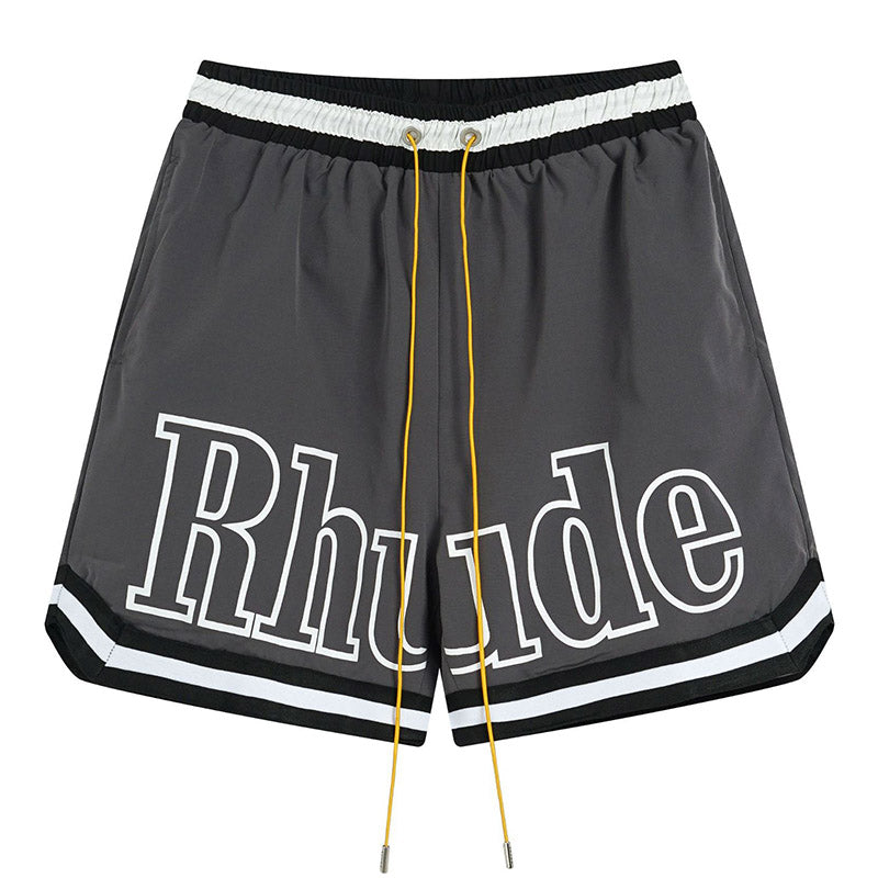 RHUDE Court Logo-Print Basketball Shorts
