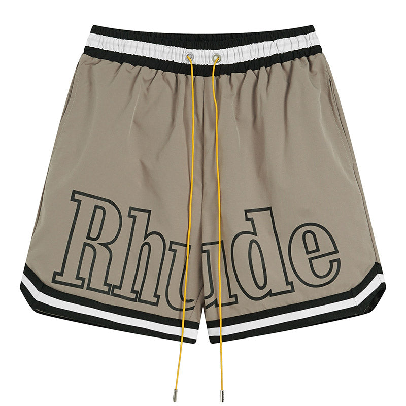 RHUDE Court Logo-Print Basketball Shorts