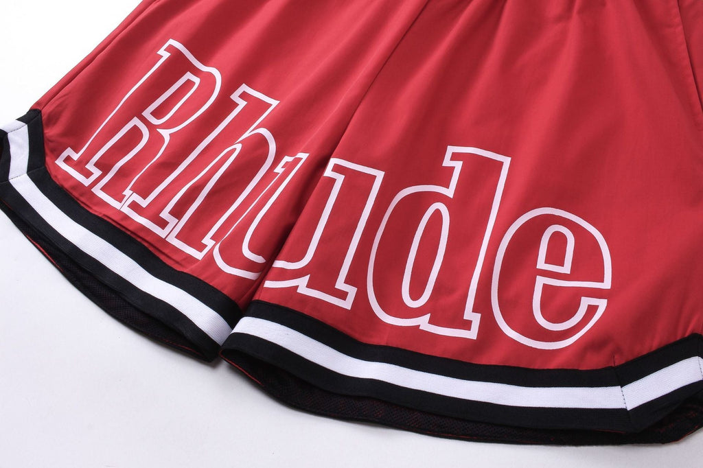 RHUDE Court Logo-Print Basketball Shorts