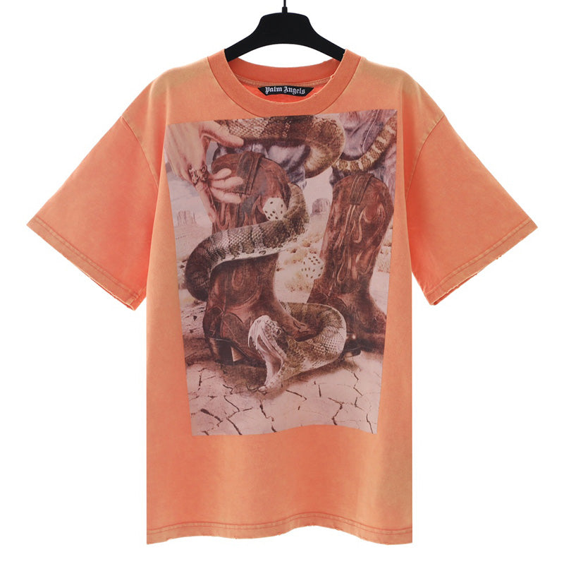 Palm Angels Dice Game Logo Classic T-Shirt – Grey | 100% Cotton