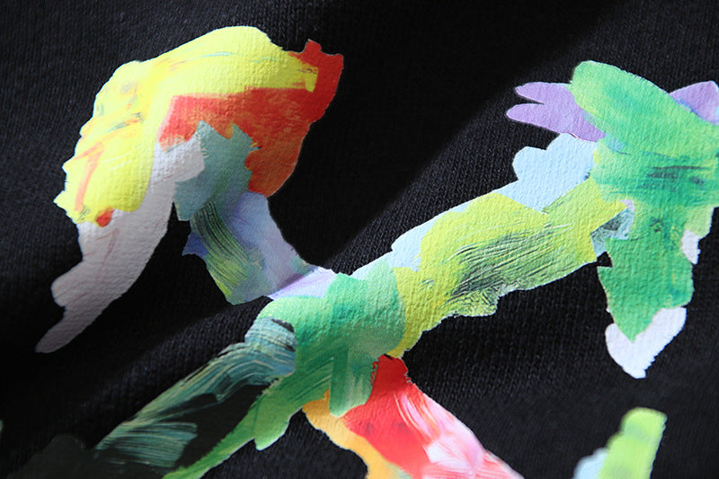 OFF-WHITE "Brush Arrows" Raw-Cut Cotton Shorts