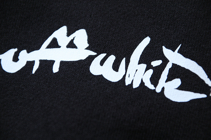 OFF-WHITE "Brushstroke Arrow" Dual-Leg Pocket Sweatshorts