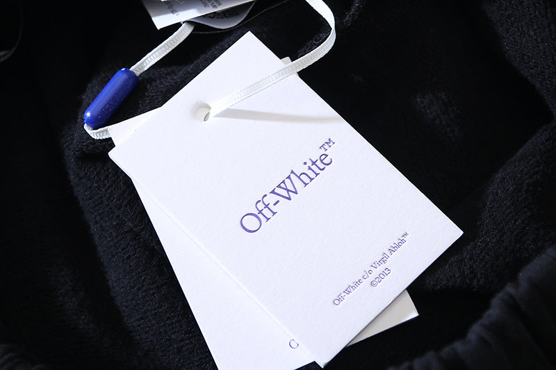 OFF-WHITE "Hand Sign" Logo Cotton Sweatshorts
