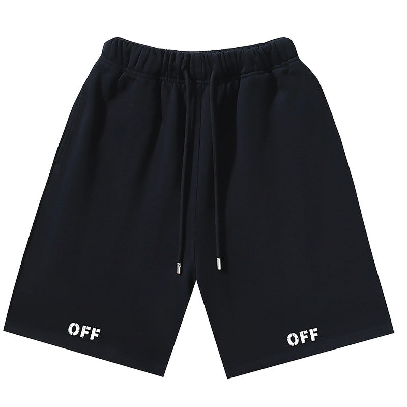 OFF-WHITE "OFF" Dual-Leg Stencil Cotton Sweatshorts