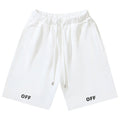 OFF-WHITE "OFF" Dual-Leg Stencil Cotton Sweatshorts