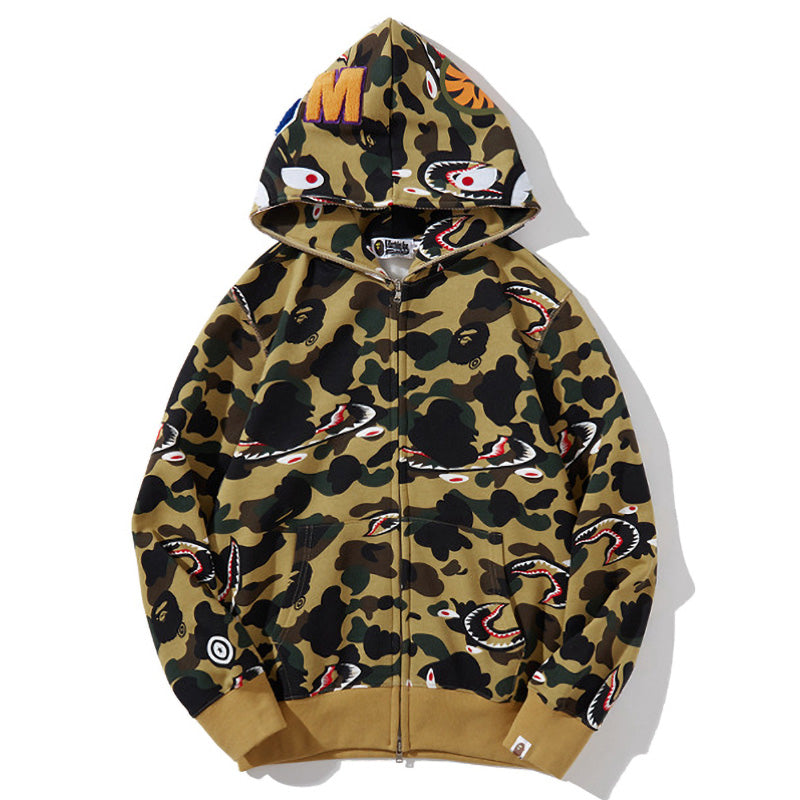 BAPE Shark 1st Camo Full-Zip Hoodie