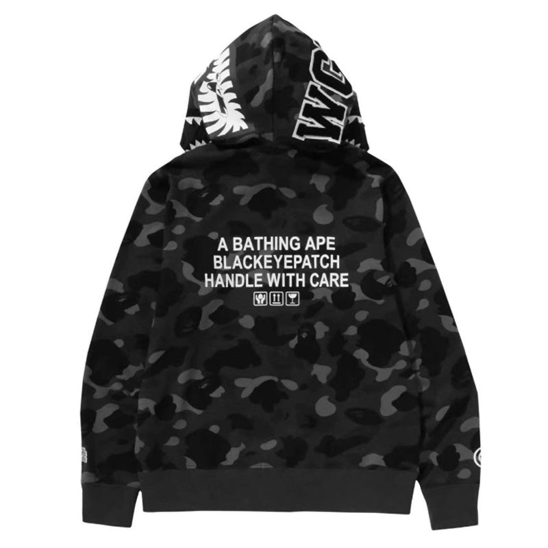 BEP x BAPE Color Camo Shark Full-Zip Hoodie
