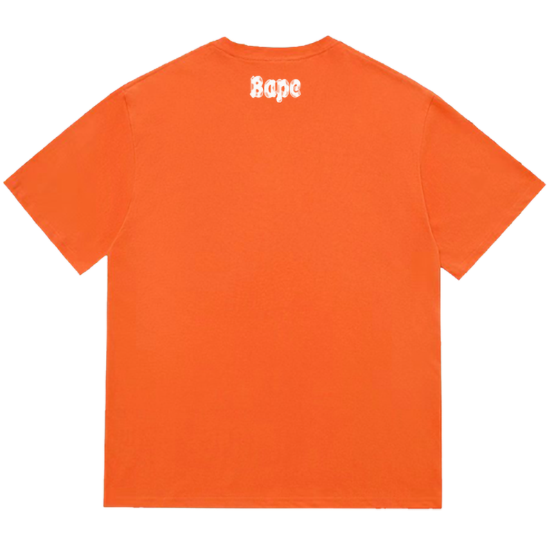 BAPE Brush College Tee - Green, Khaki & Orange