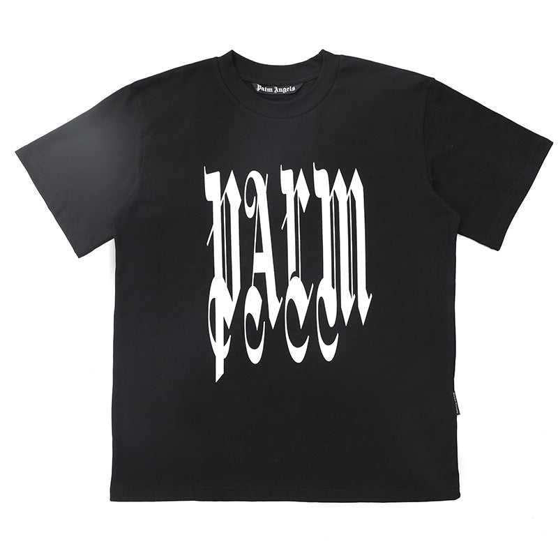Palm Angels Gothic Logo T-Shirt – 100% Cotton