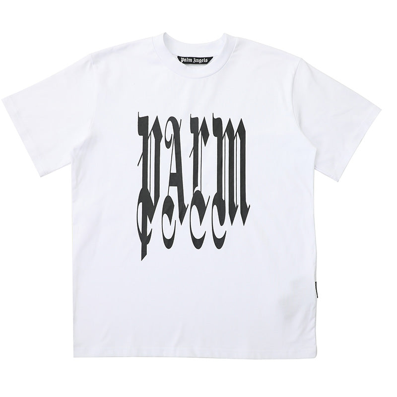 Palm Angels Gothic Logo T-Shirt – 100% Cotton