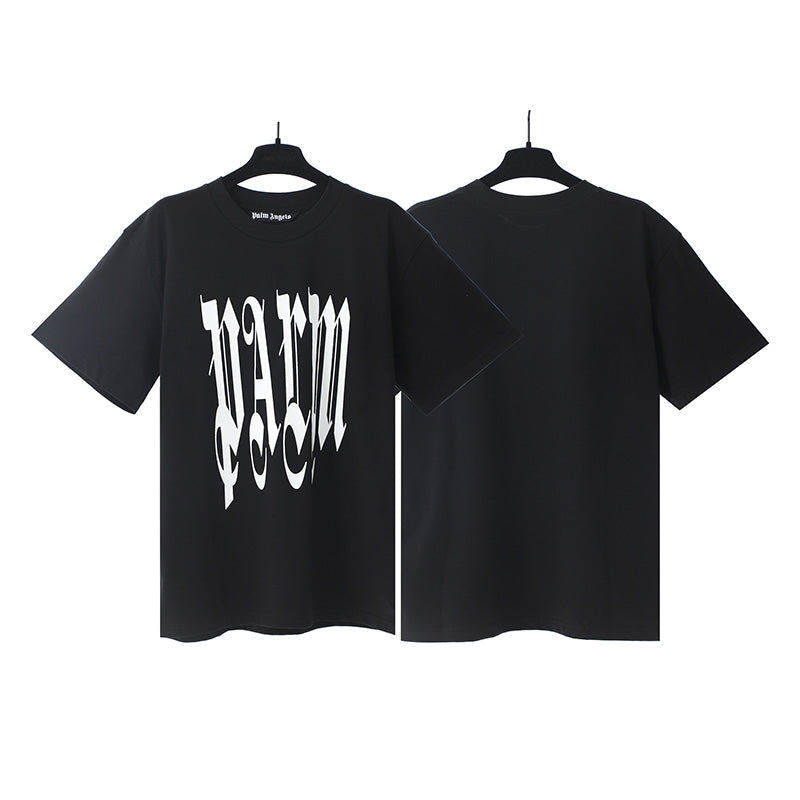 Palm Angels Gothic Logo T-Shirt – 100% Cotton