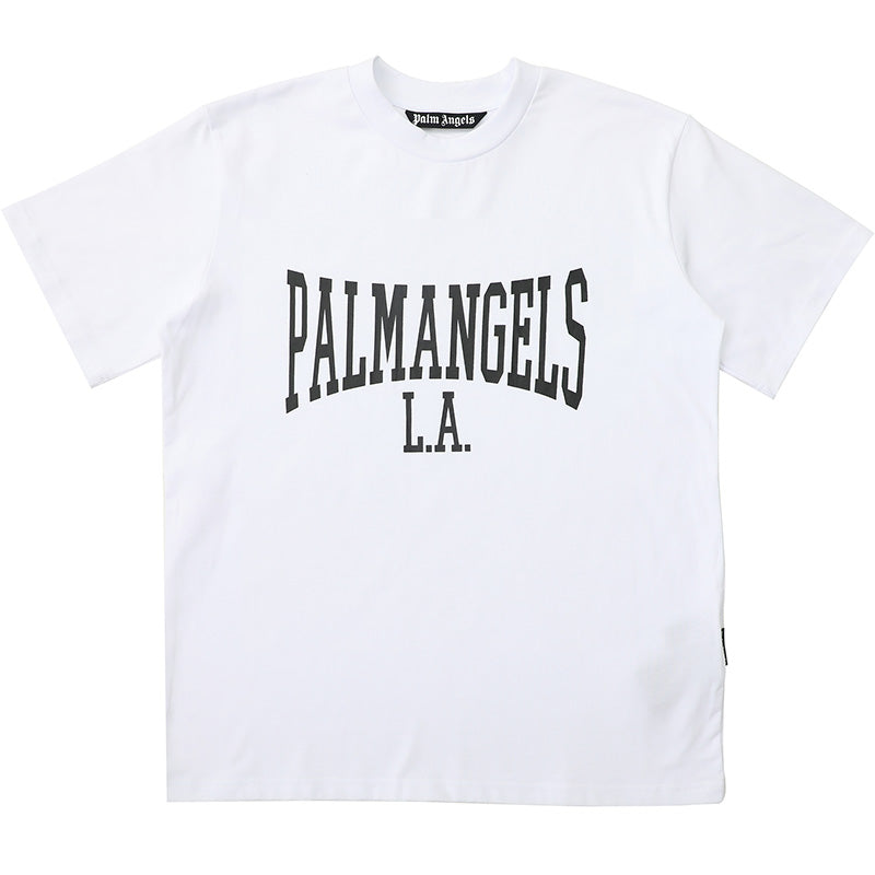 Palm Angels Neck Logo T-Shirt – 100% Cotton
