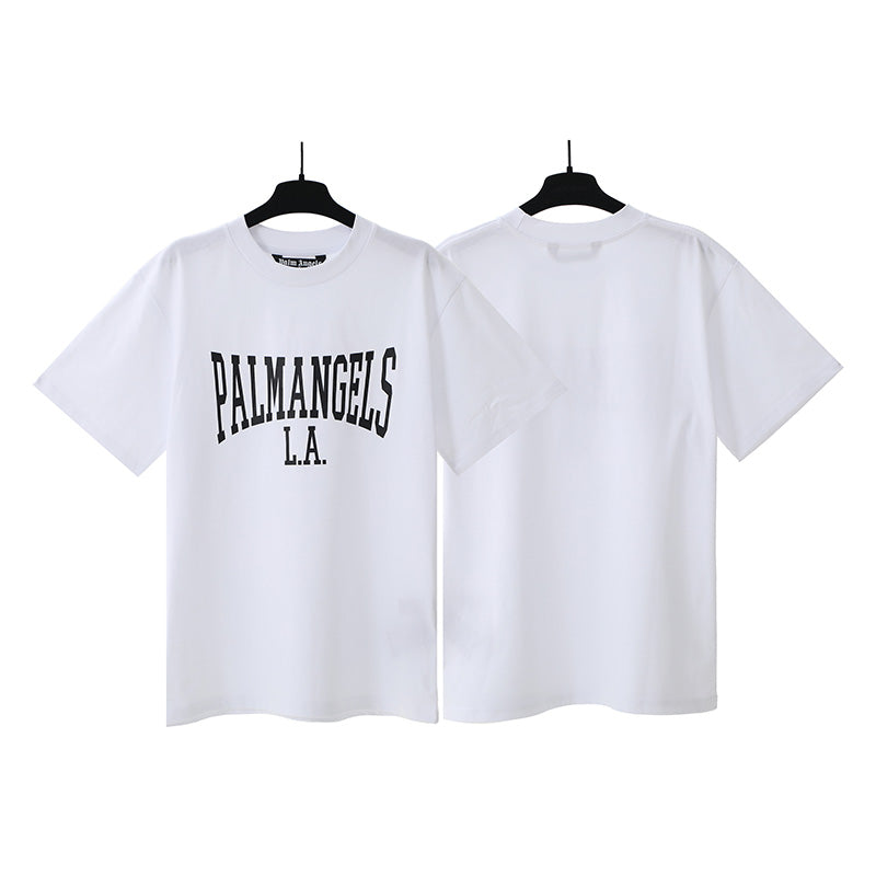 Palm Angels Neck Logo T-Shirt – 100% Cotton