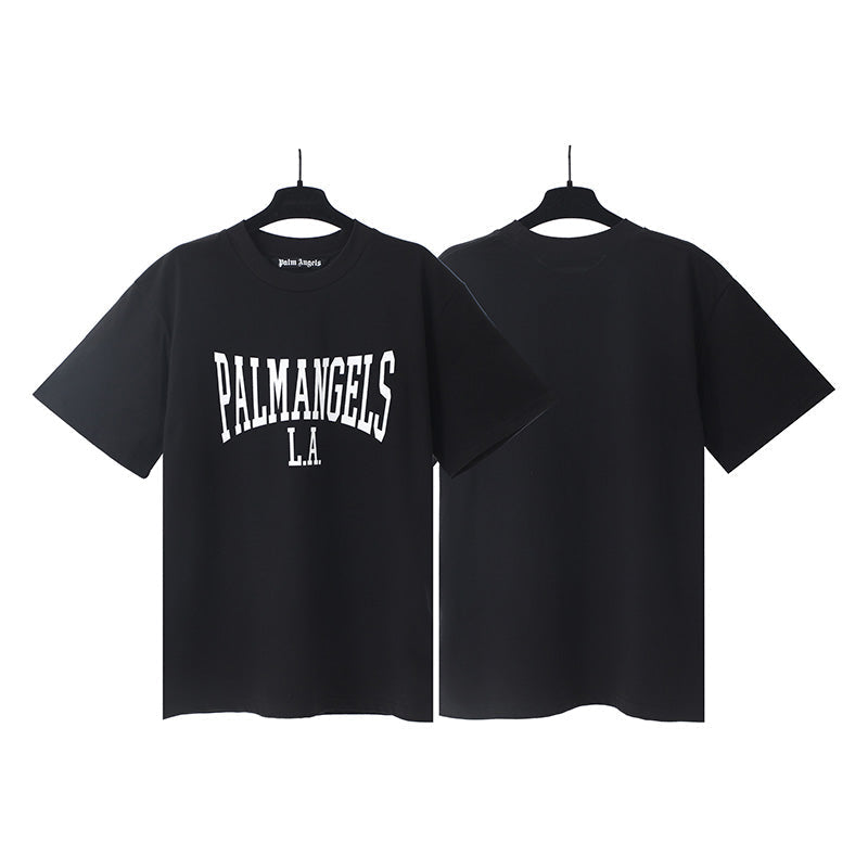 Palm Angels Neck Logo T-Shirt – 100% Cotton