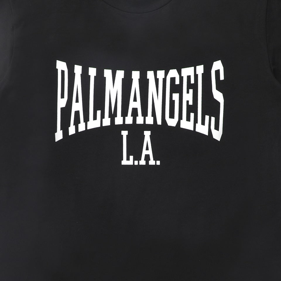 Palm Angels Neck Logo T-Shirt – 100% Cotton