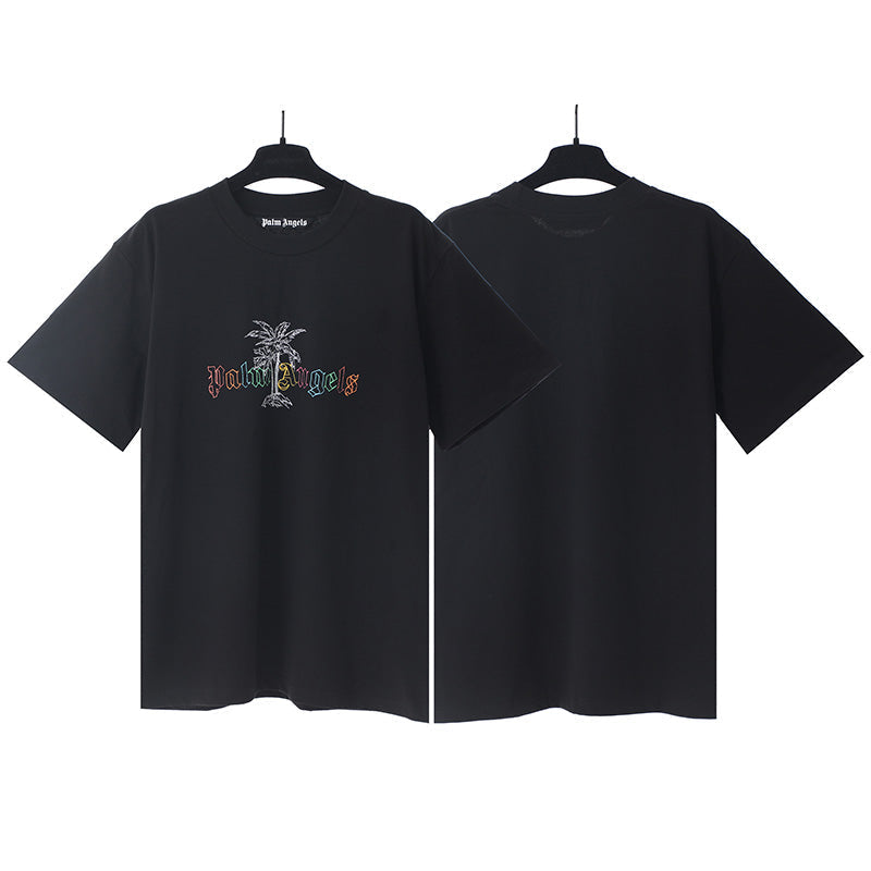 Palm Angels Sunset Palm Logo T-Shirt – 100% Cotton