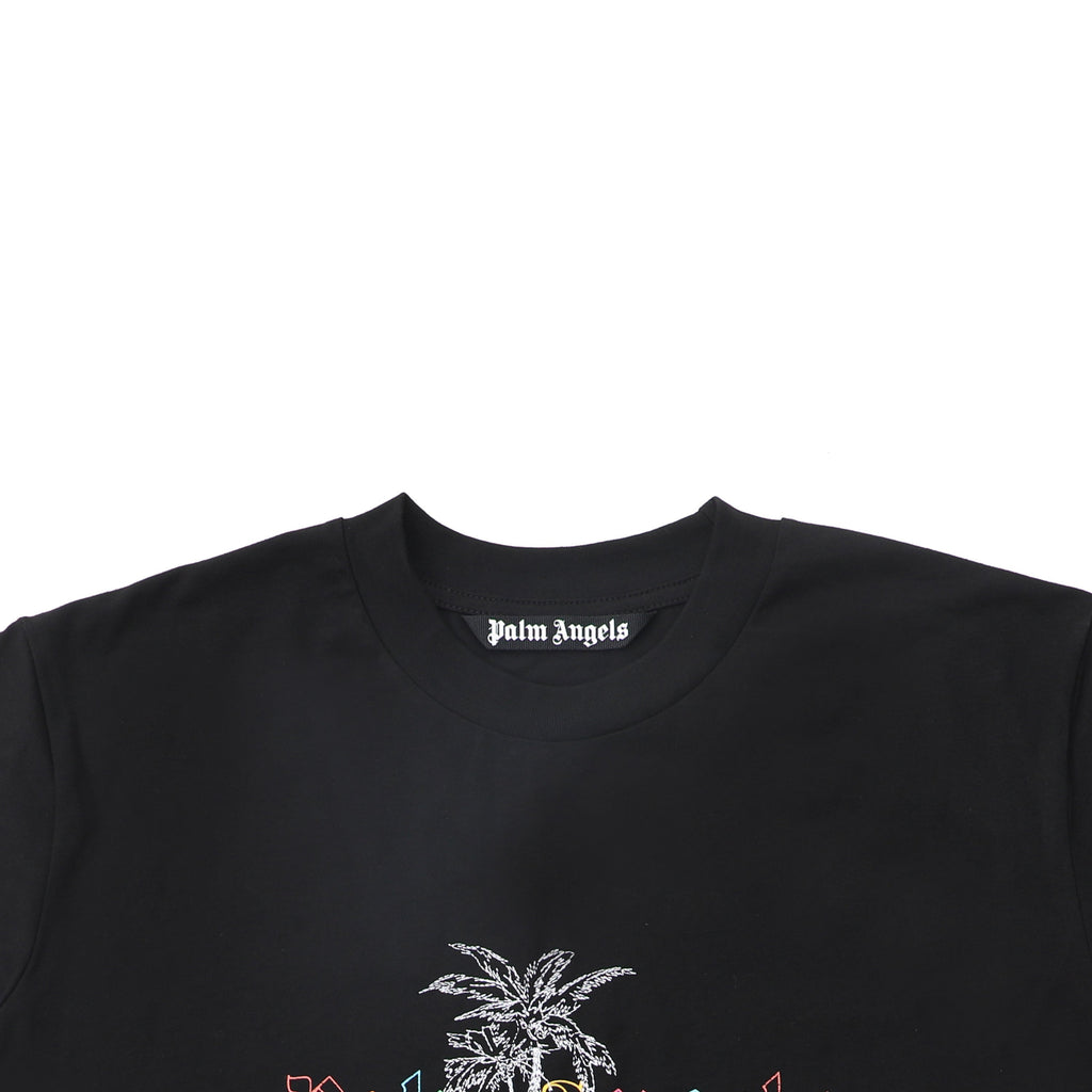 Palm Angels Sunset Palm Logo T-Shirt – 100% Cotton