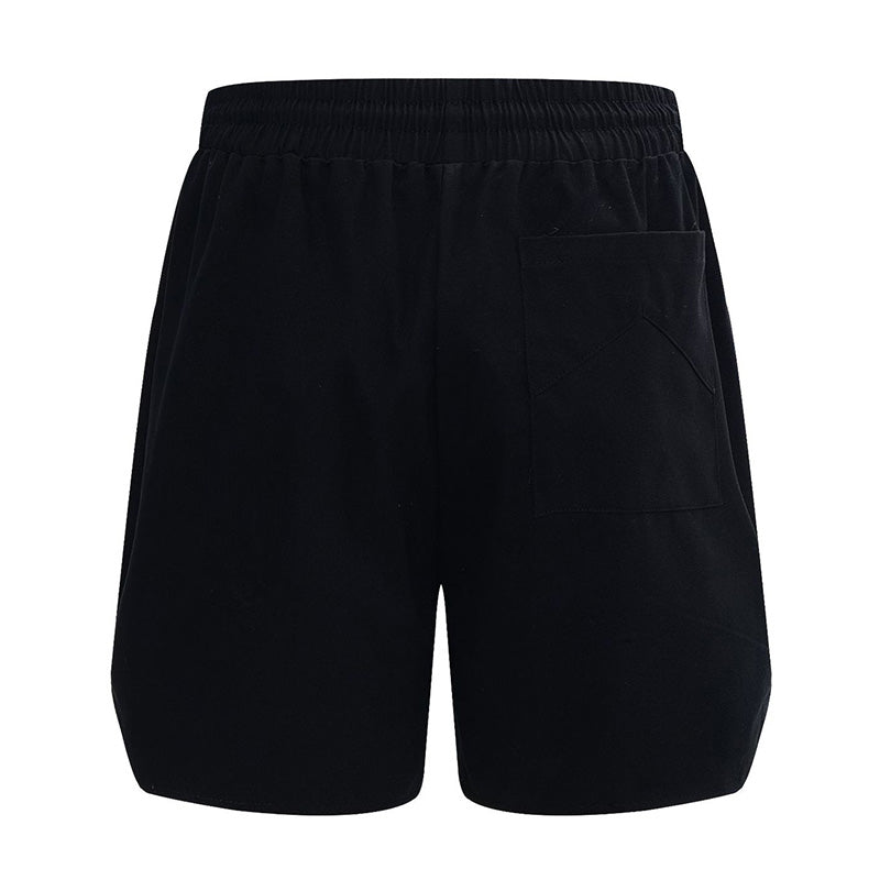 RHUDE Tonal Logo-Print Drawstring Swim Shorts – Black