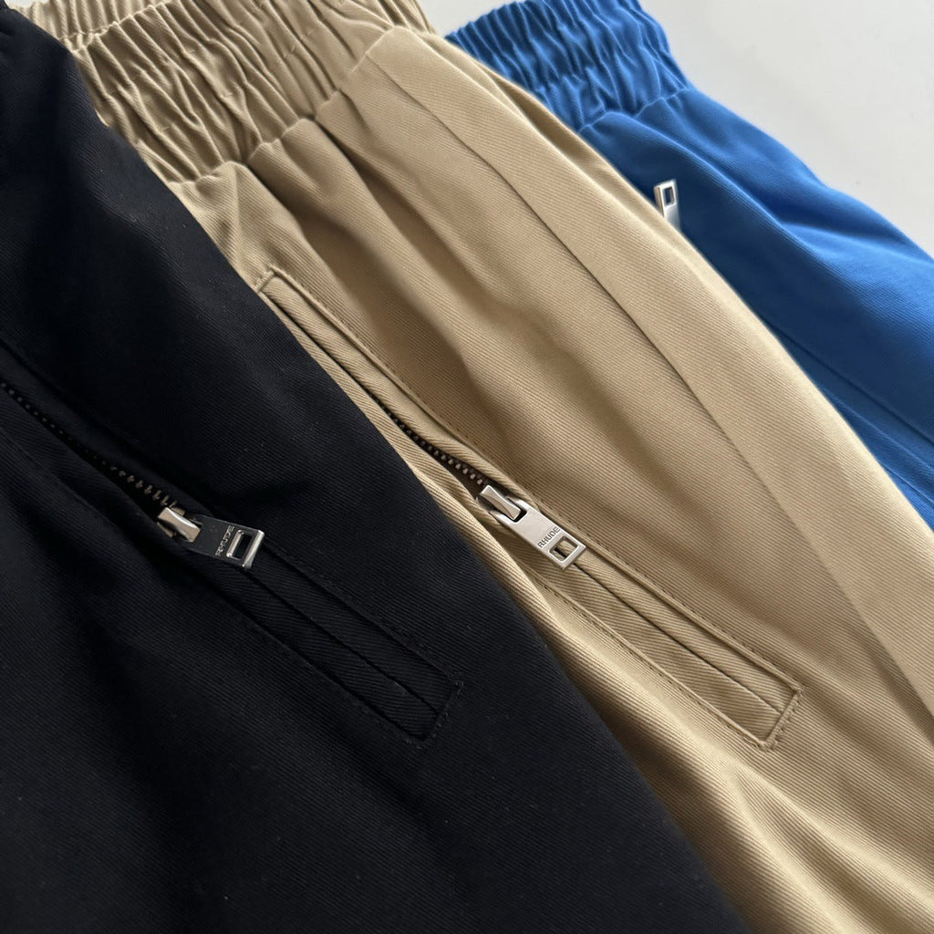 RHUDE Tonal Logo-Print Drawstring Swim Shorts – Khaki