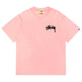 BAPE x Stussy Basic Pigment Dyed Tee - Pink & Red