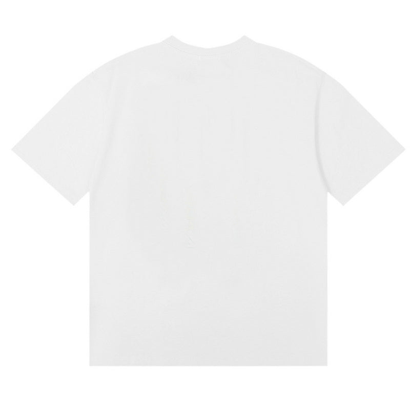 RHUDE Miami Grand Prix Cotton T-Shirt – White / Black / Apricot