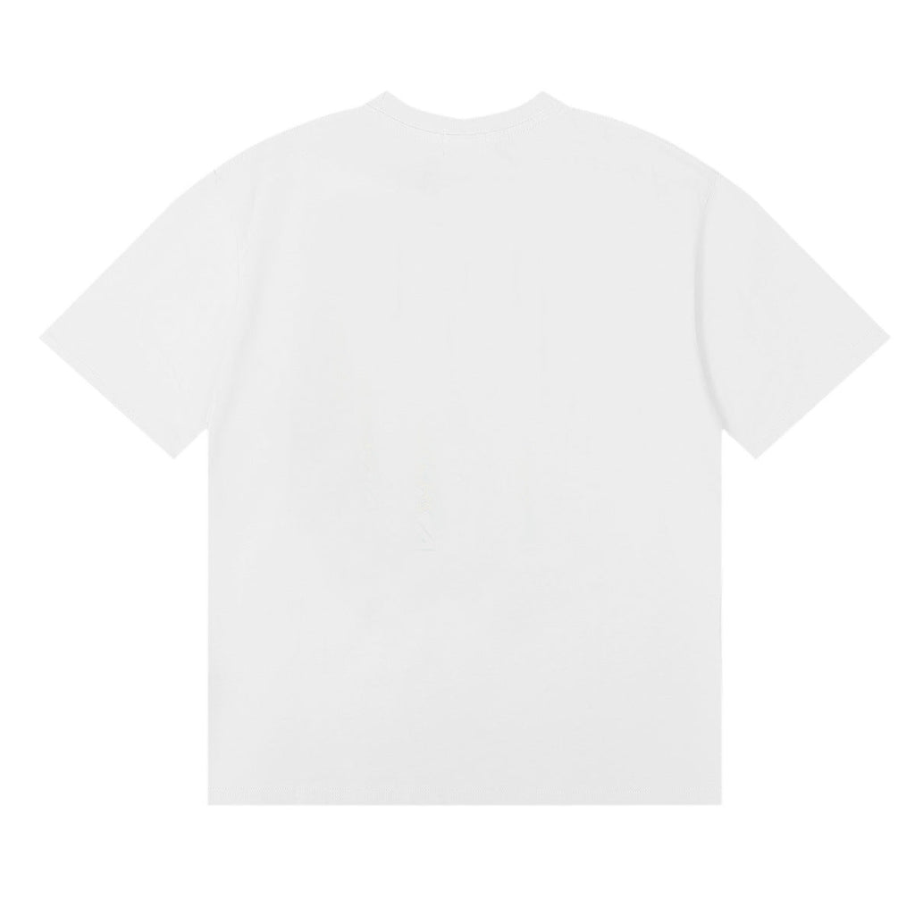RHUDE Flocked Burnout T-Shirt – White / Apricot / Black