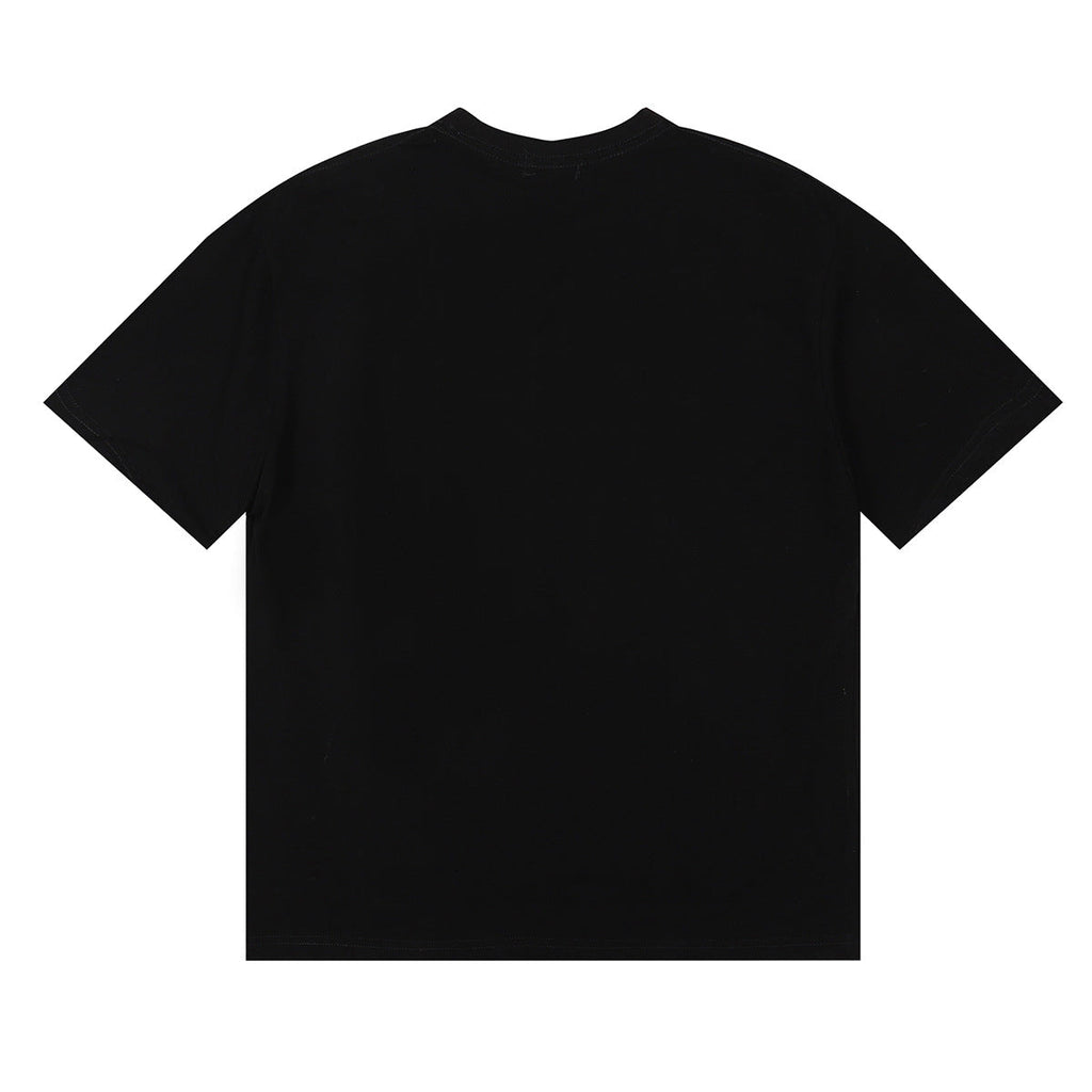 RHUDE Flocked Burnout T-Shirt – White / Apricot / Black