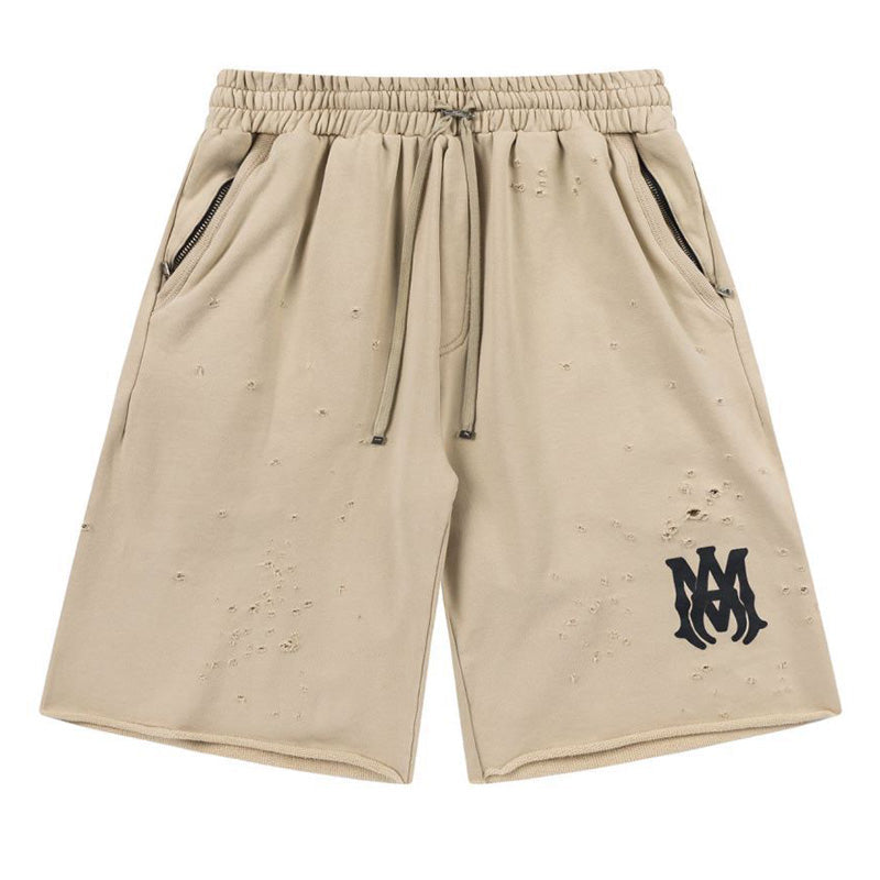 AMIRI Logo-Embellished Cotton Track Shorts