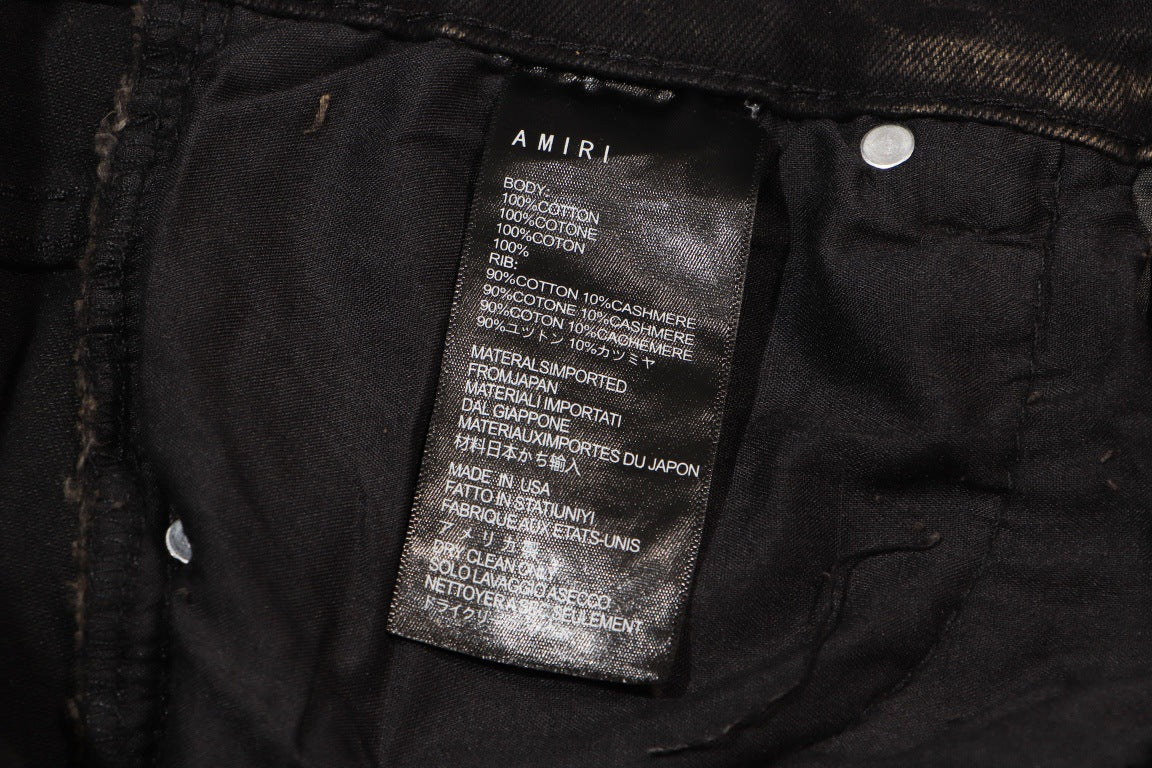 AMIRI Slim Jeans #H502 – Distressed Cotton Denim