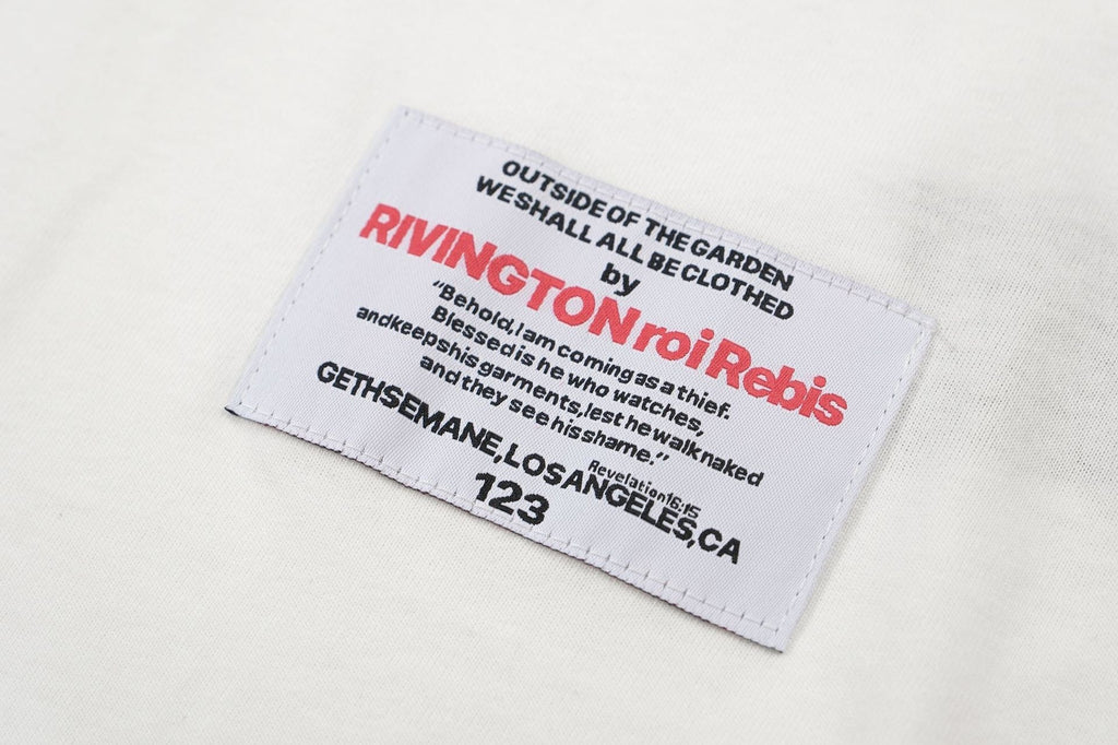 Fear of God × RRR123 INRI Cut Off Tee – White / Grey
