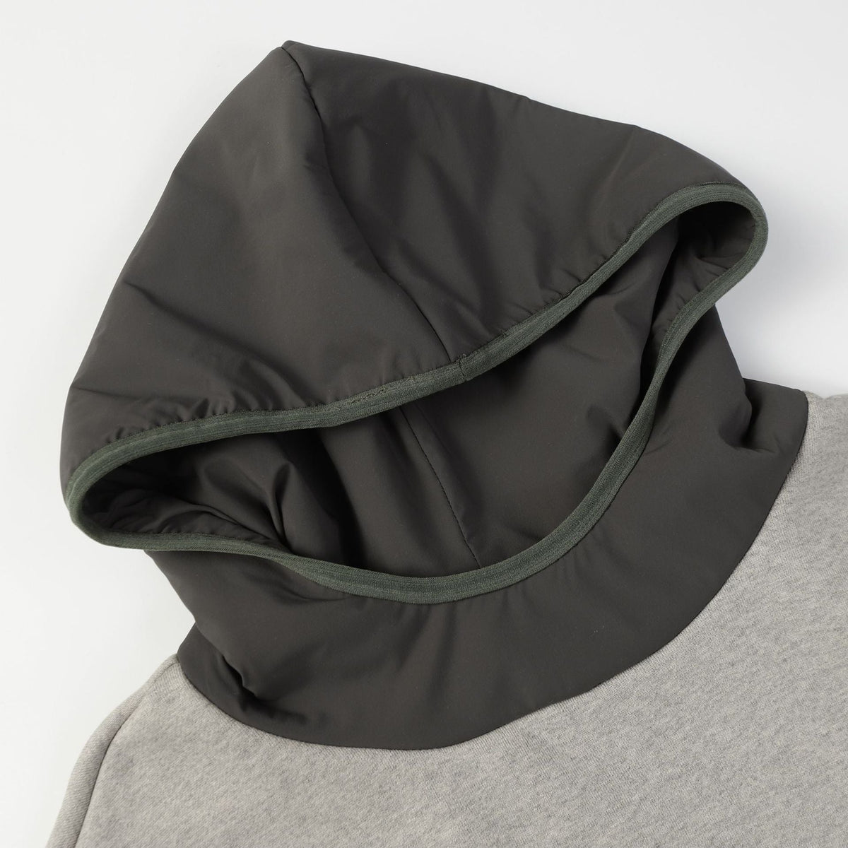 Fear Of God Essentials Nylon-Lined Fleece Hoodie – Olive / Heather Grey / Light Grey