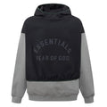 Fear Of God Essentials Nylon-Paneled Fleece Hoodie – Black-Grey / Black-Olive