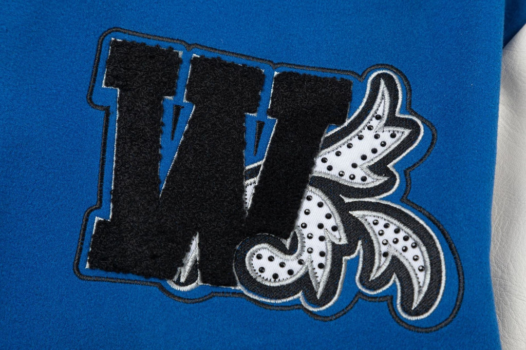 OFF WHITE Royal Varsity Jacket – Blue Edition