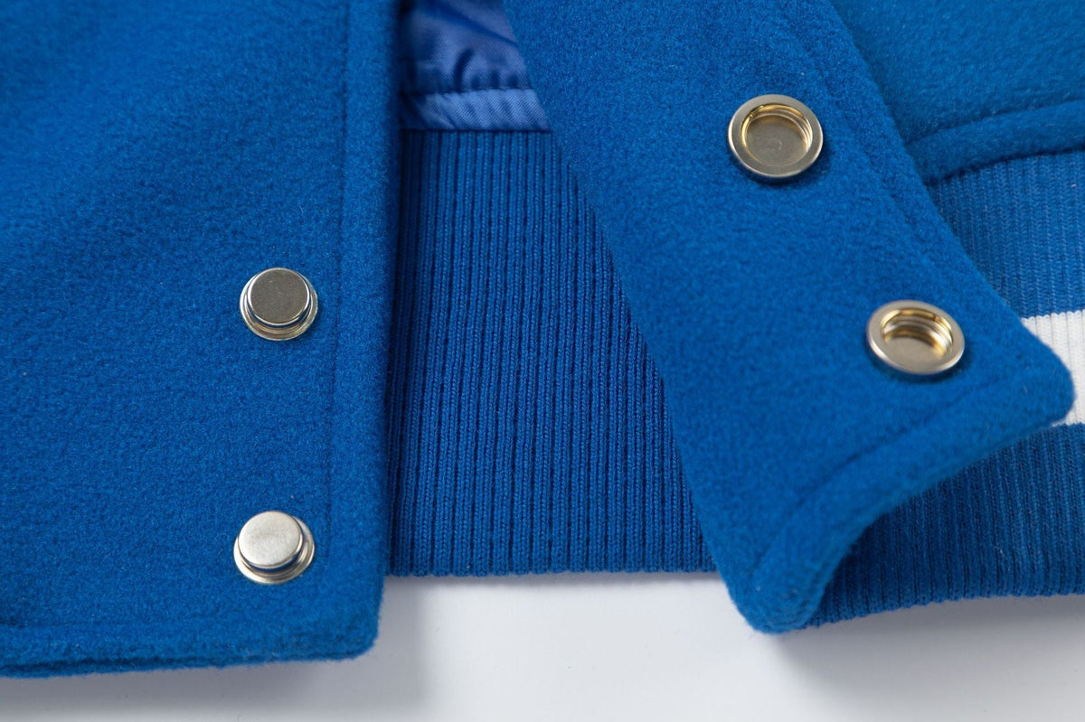 OFF WHITE Royal Varsity Jacket – Blue Edition