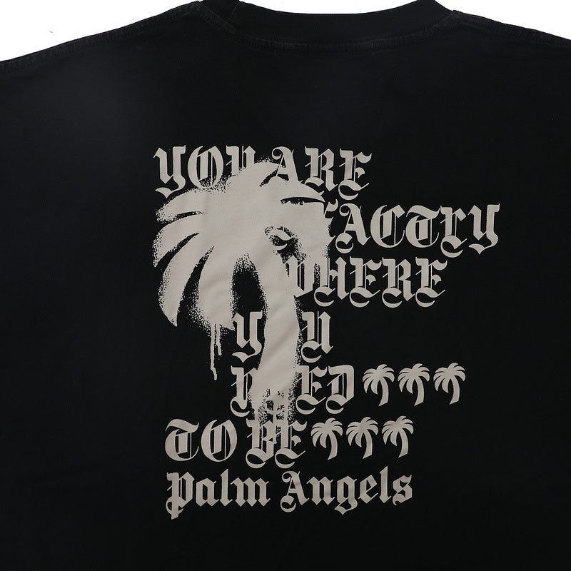 Palm Angels PA Monogram Necklace Neck Logo Oversized T-Shirt
