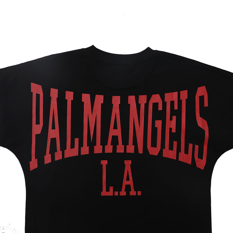 Palm Angels College L.A. Varsity Back Print Drop-Shoulder T-Shirt