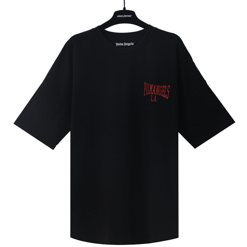 Palm Angels College L.A. Varsity Back Print Drop-Shoulder T-Shirt