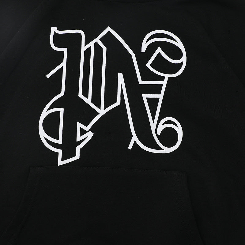 Palm Angels Logo-Embroidered Cotton Hoodie – Black Men's Premium Hoodie