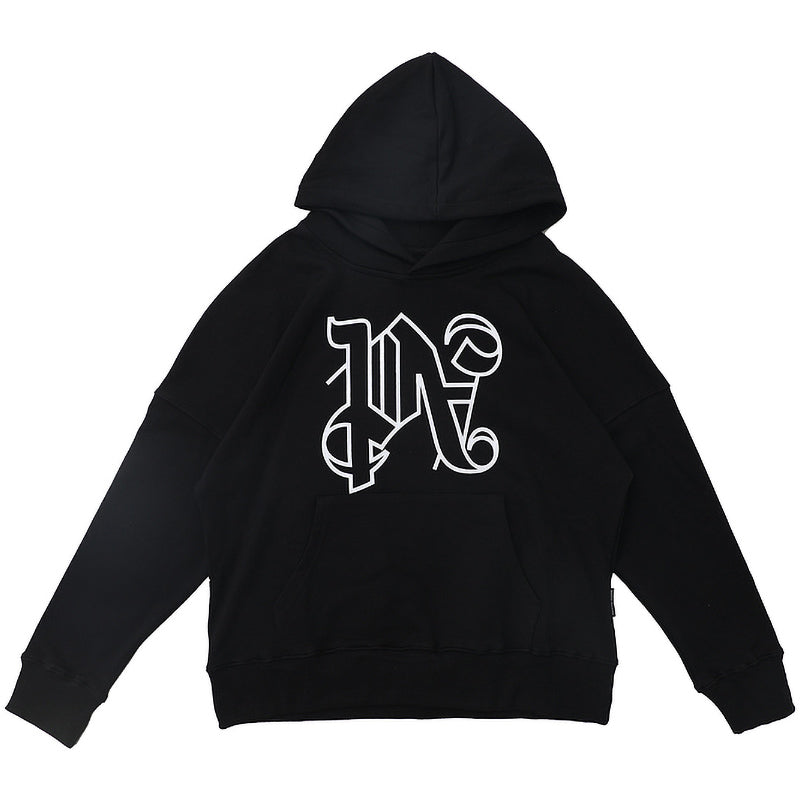 Palm Angels Logo-Embroidered Cotton Hoodie – Black Men's Premium Hoodie