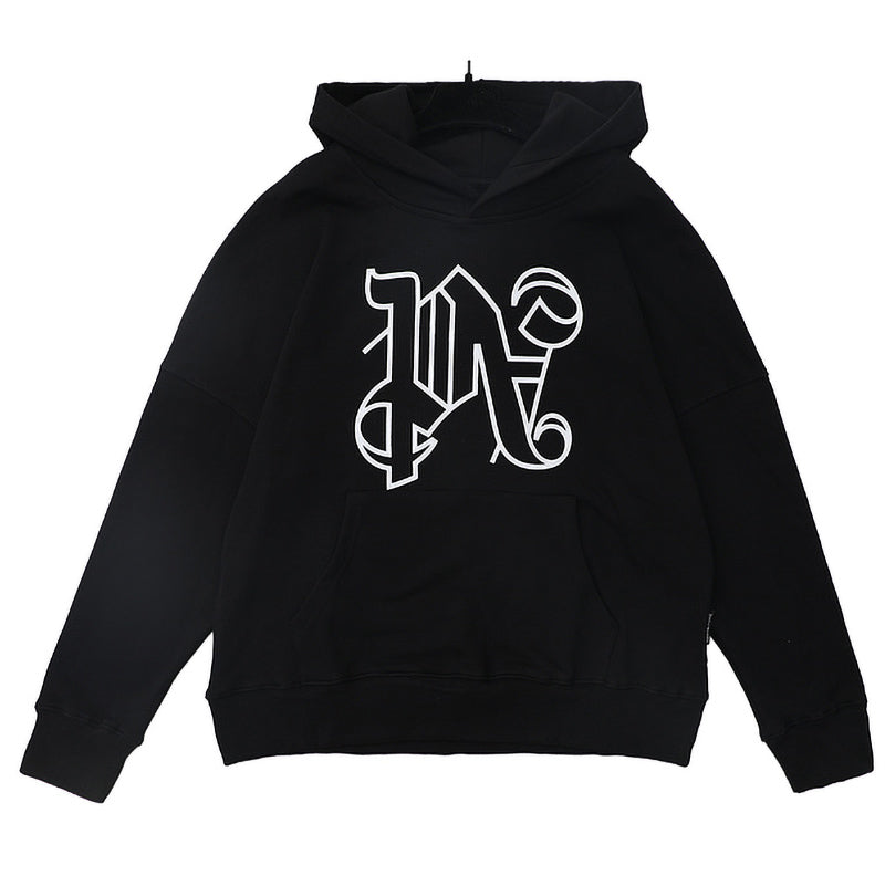 Palm Angels Logo-Embroidered Cotton Hoodie – Black Men's Premium Hoodie