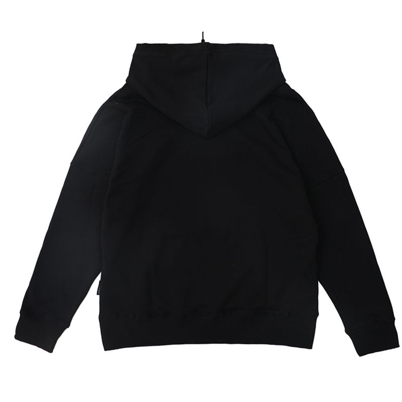 Palm Angels Racing Helmet Print Hoodie – Black Men's Graphic Cotton Hoodie