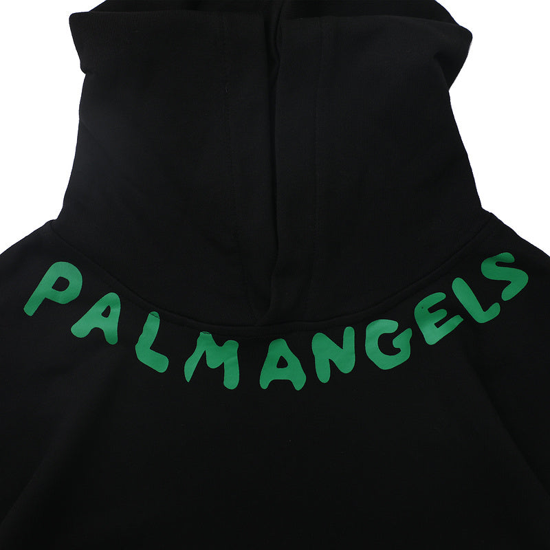 Palm Angels Seasonal Logo-Print Hoodie – Black Men's Premium Cotton Hoodie