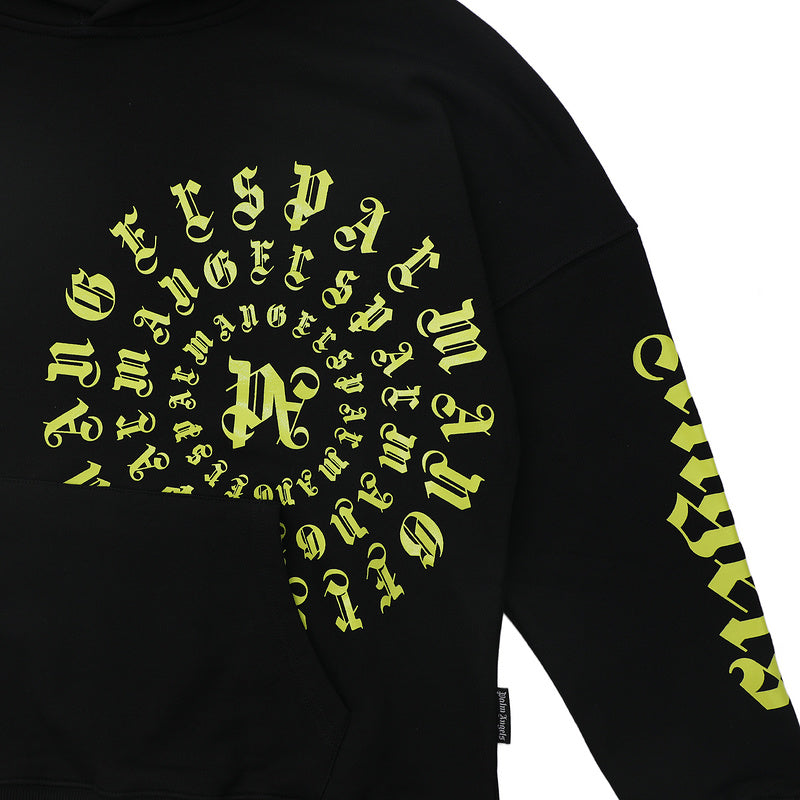 Palm Angels Logo-Print Cotton Hoodie – Black Men's Premium Streetwear Hoodie