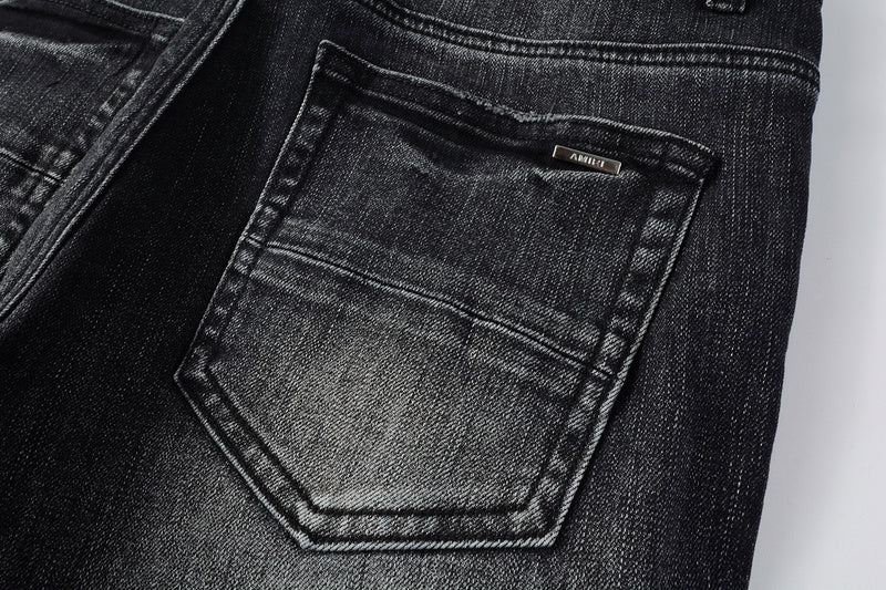 AMIRI Slim Fit Distressed Jeans – Full Length Denim