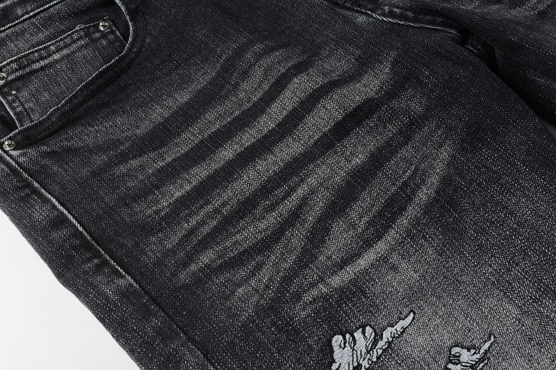 AMIRI Slim Fit Distressed Jeans – Full Length Denim