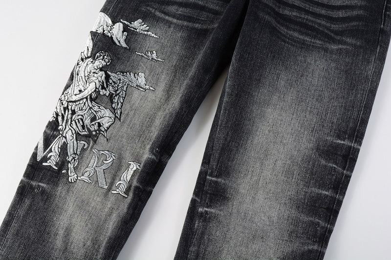 AMIRI Slim Fit Distressed Jeans – Full Length Denim