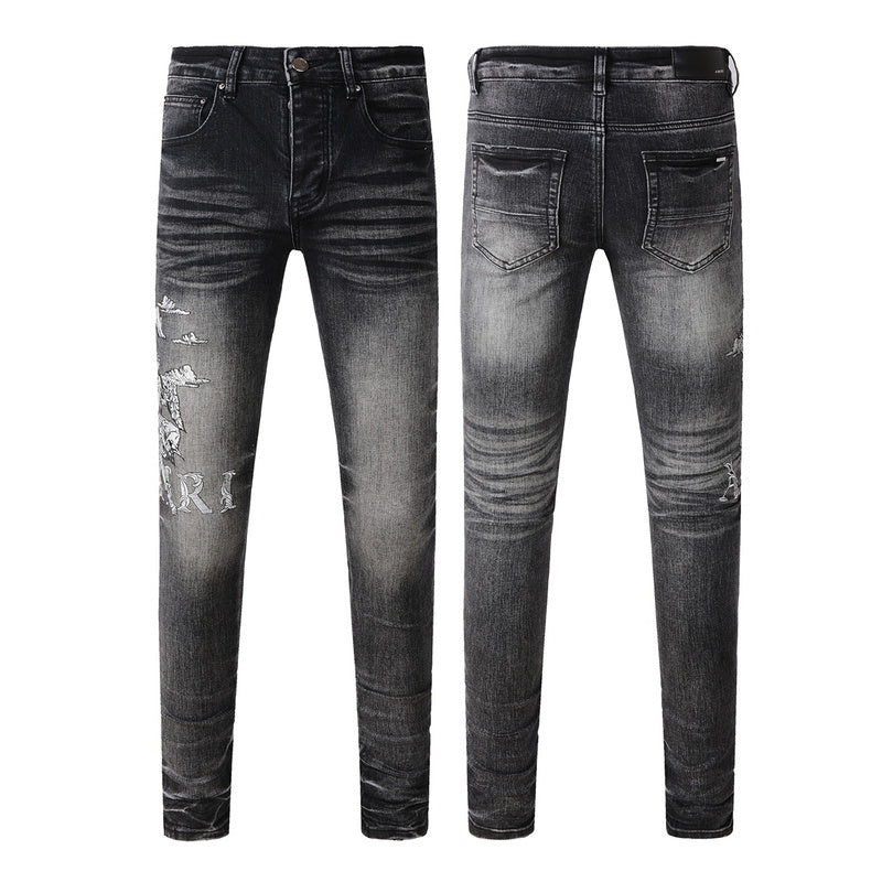 AMIRI Slim Fit Distressed Jeans – Full Length Denim