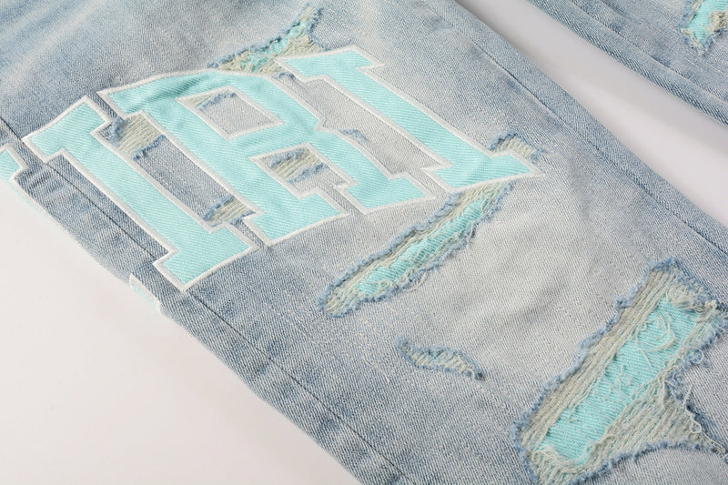 AMIRI Slim Jeans #8901 – Distressed Cotton Denim
